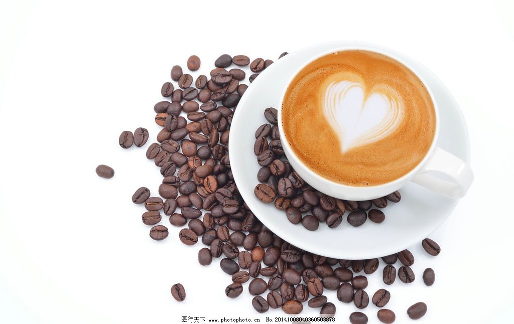 咖啡心形杯简笔画|杯心形状的图像在咖啡孤立