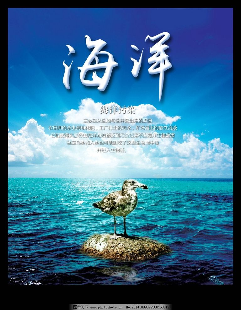 海洋图片,大海 海鸟 污染 环保 环保宣传-图行天