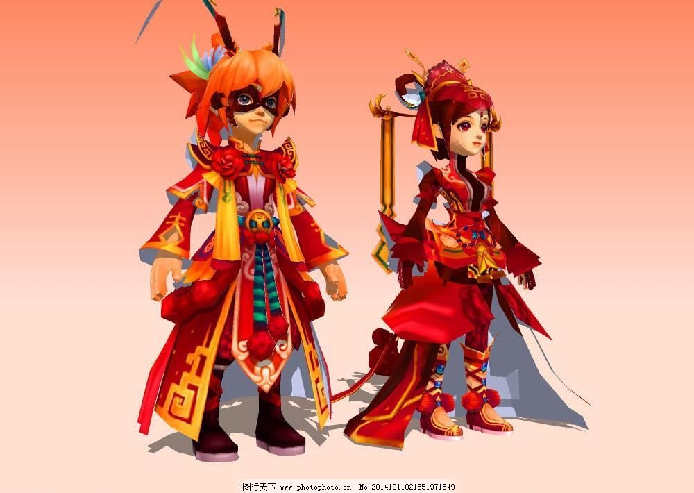 游戏人物3D模型_其他_3D设计_图行天下图库