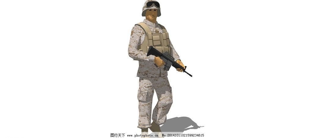 特种兵战士_其他_3D设计_图行天下图库