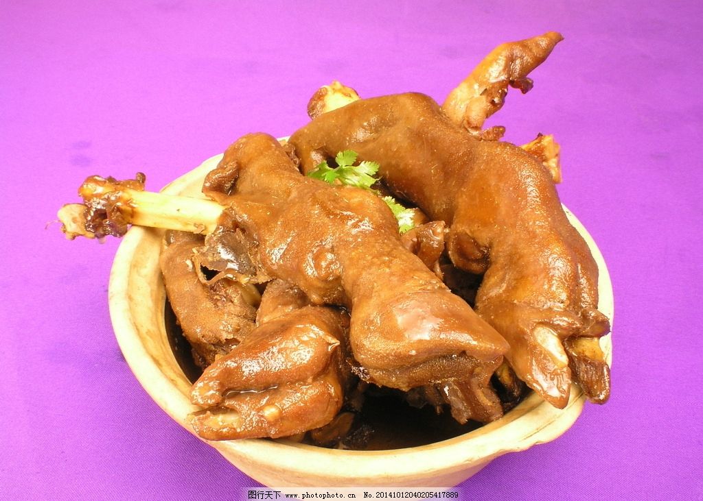 炖羊蹄图片,酱羊蹄 将卤羊蹄 中式菜肴 中餐 餐厅菜谱-图行天下图库