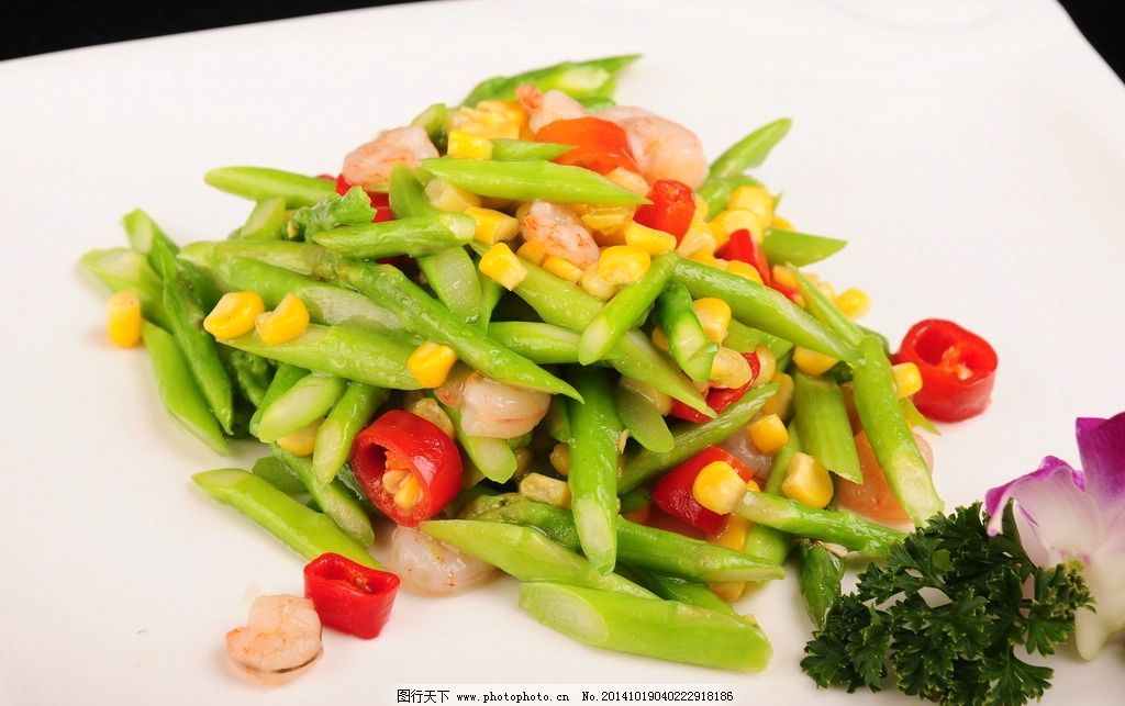 芦笋炒虾仁图片