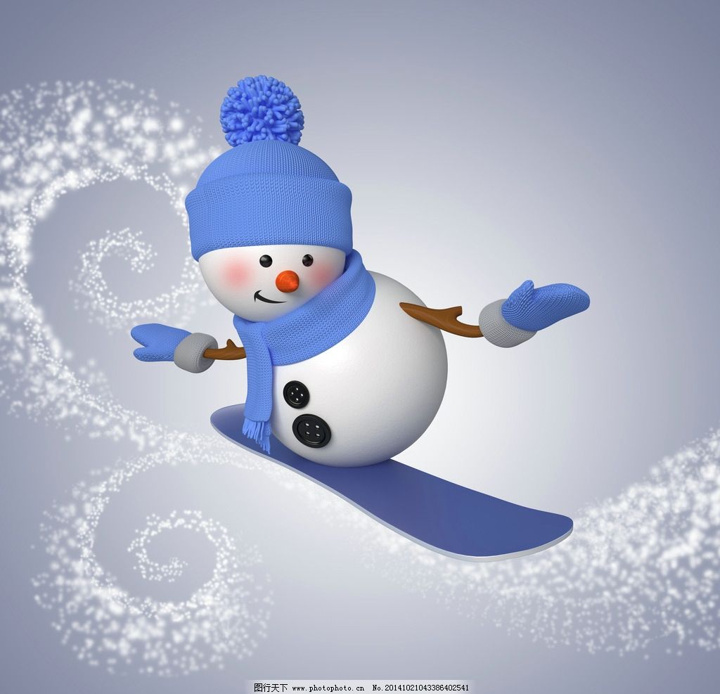 可爱雪人图片素材-编号26302993-图行天下