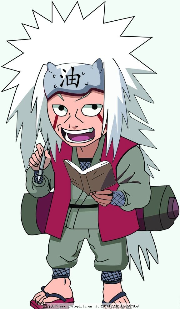 火影忍者 自来也 卡通图片
