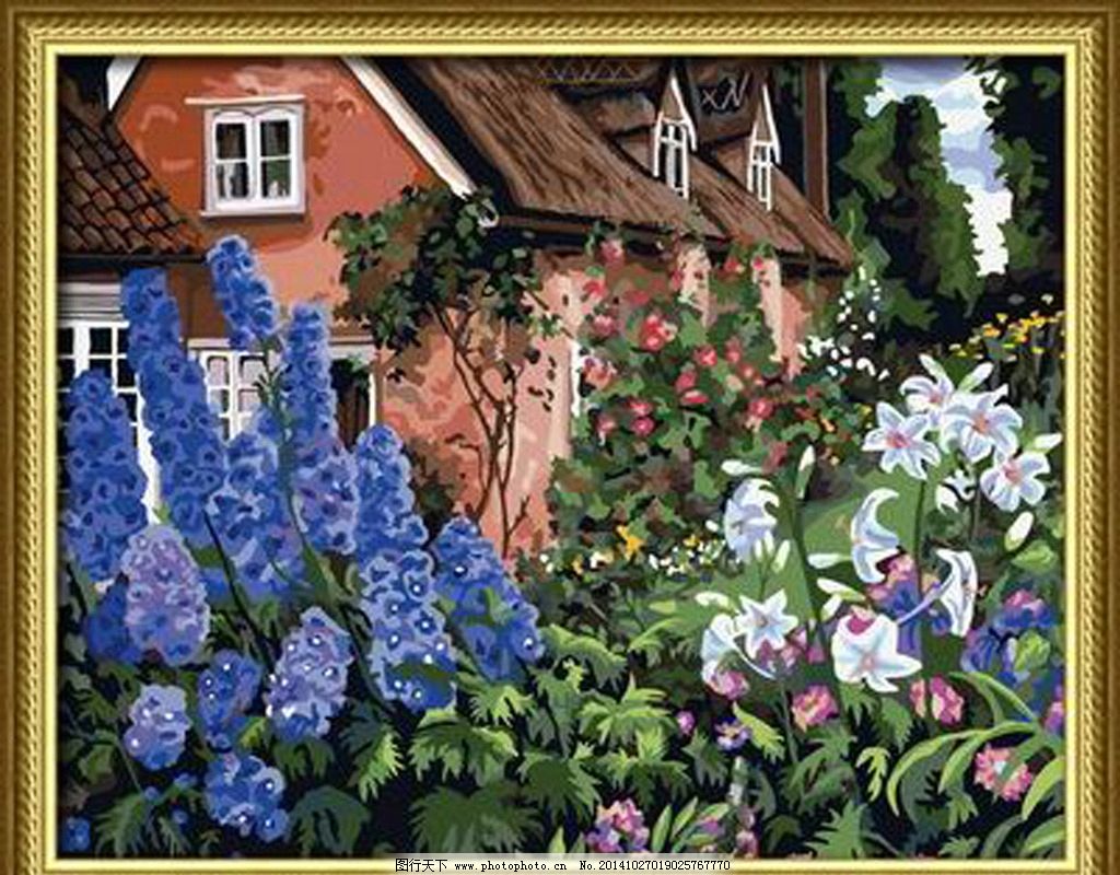 可爱的家 数字油画图片