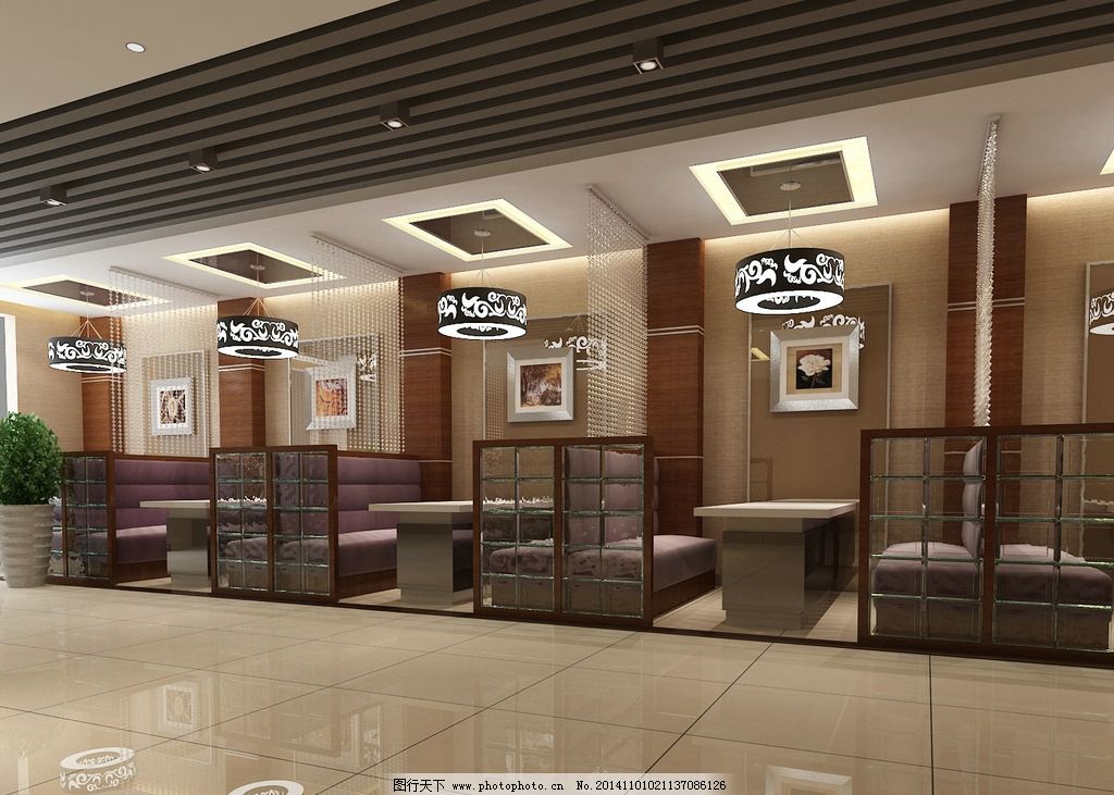 卡座餐厅 休闲吧效果 矮隔断效果 背靠背沙发 饭店卡座 设计 3d设计