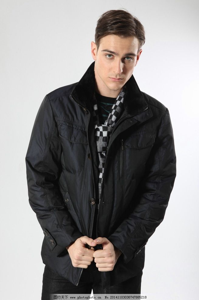 秋装外套男模图片