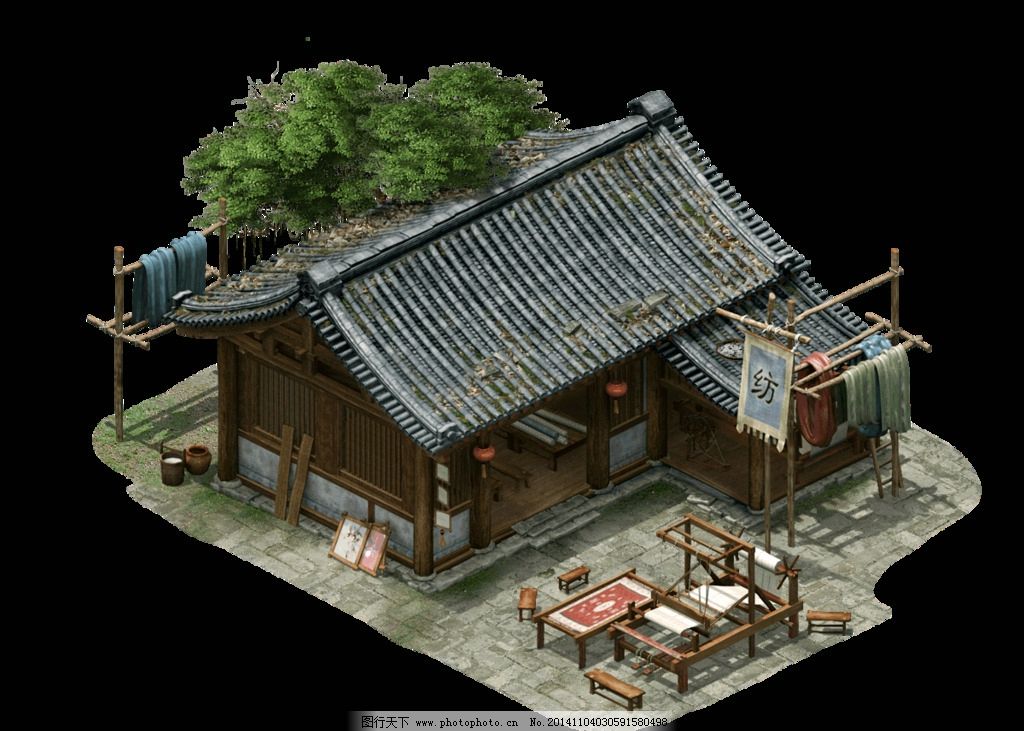 壁纸手绘古风建筑