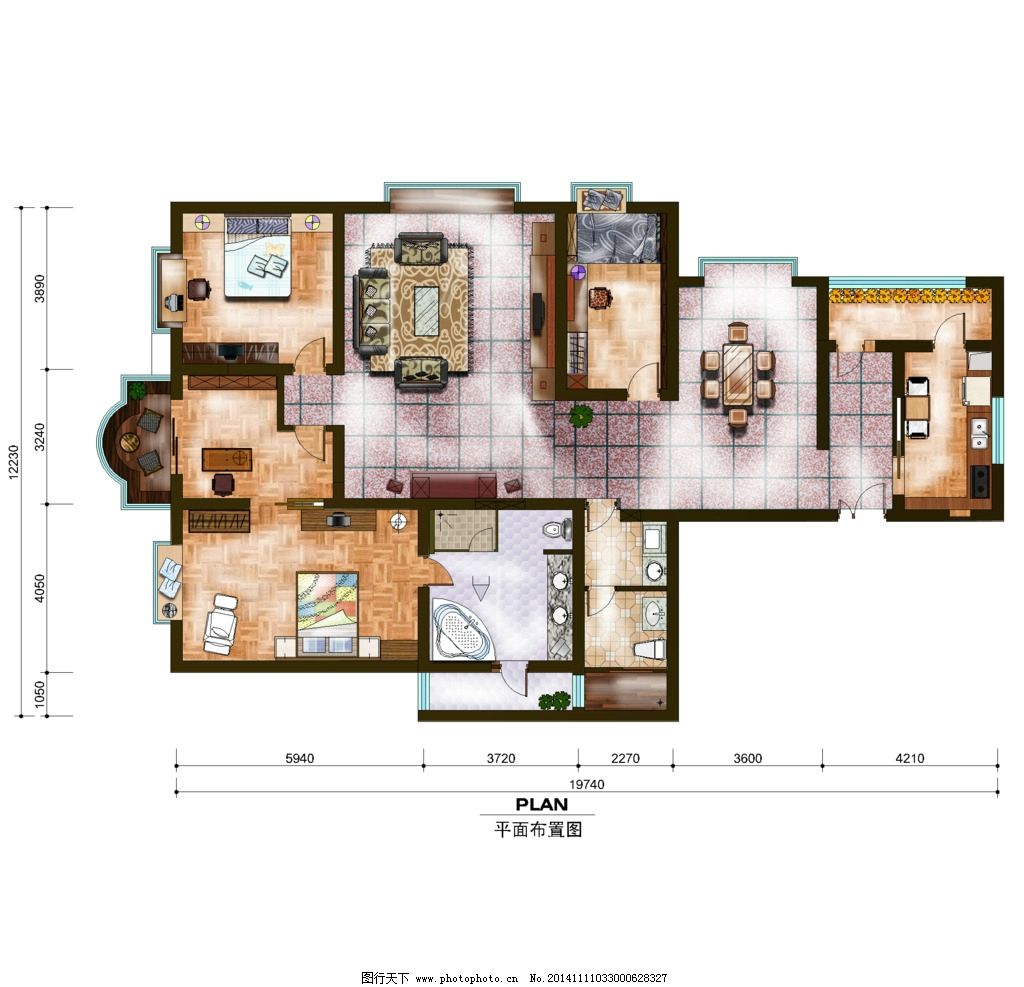 房屋平面图尺寸怎么看,如何看楼房平面图尺寸,房屋平面图尺寸和实际_大山谷图库