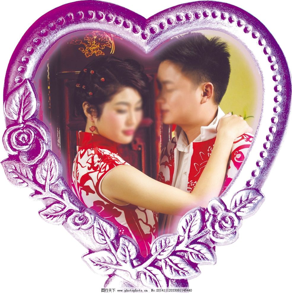 古典欧式心形婚礼背景图片