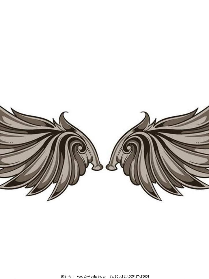 翅膀图案,恶魔翅膀 广告设计 卡通设计 天使翅膀