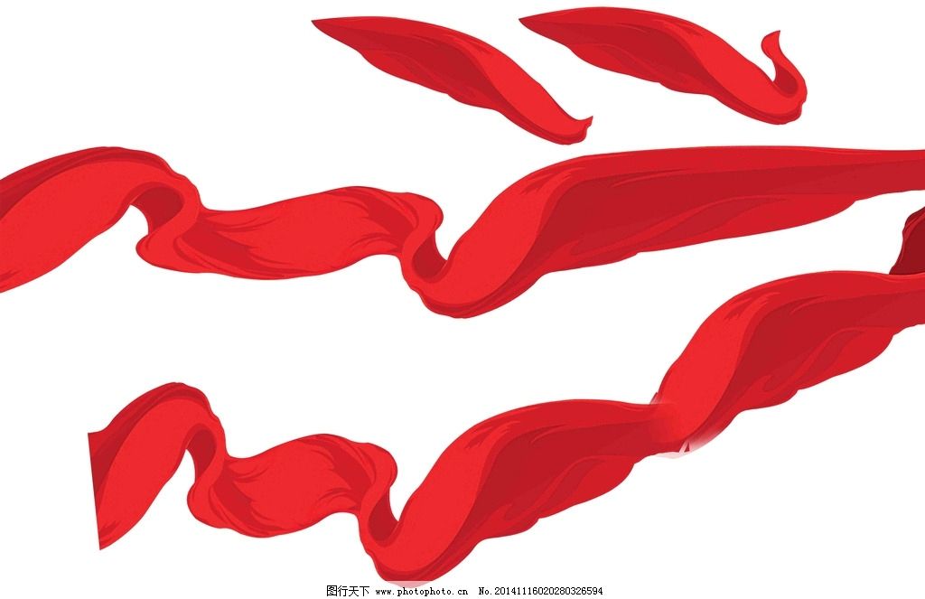 红色飘带图片
