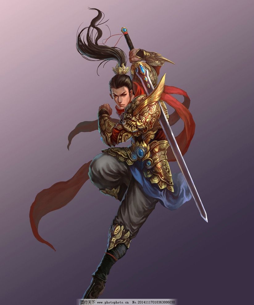 武侠卡通动漫手绘