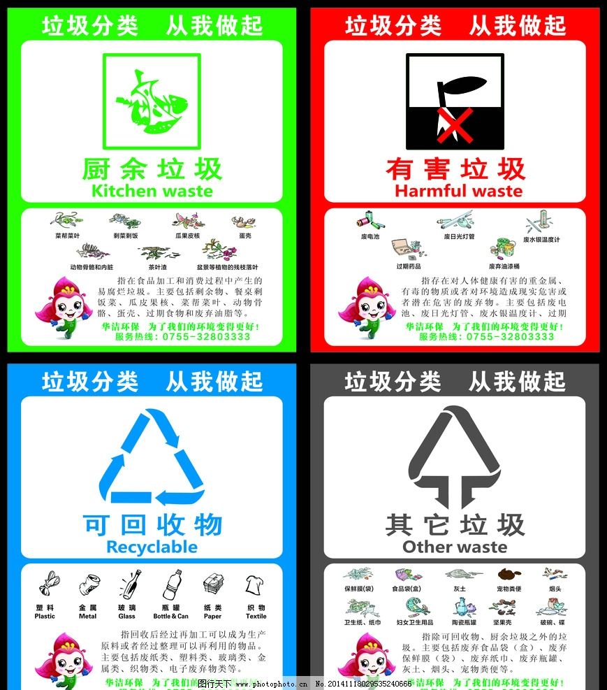 垃圾桶标志 垃圾分类垃圾桶颜色 垃圾桶标识图片