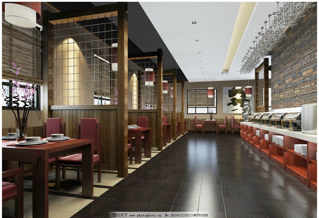 餐厅3d墙画|餐厅源文件__室内模型_3d设计_源文件图库