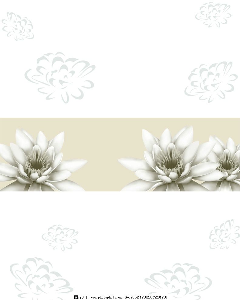 移门 花纹 荷花 白色 花纹底纹 简约 黑白 设计 底纹边框 花边花纹