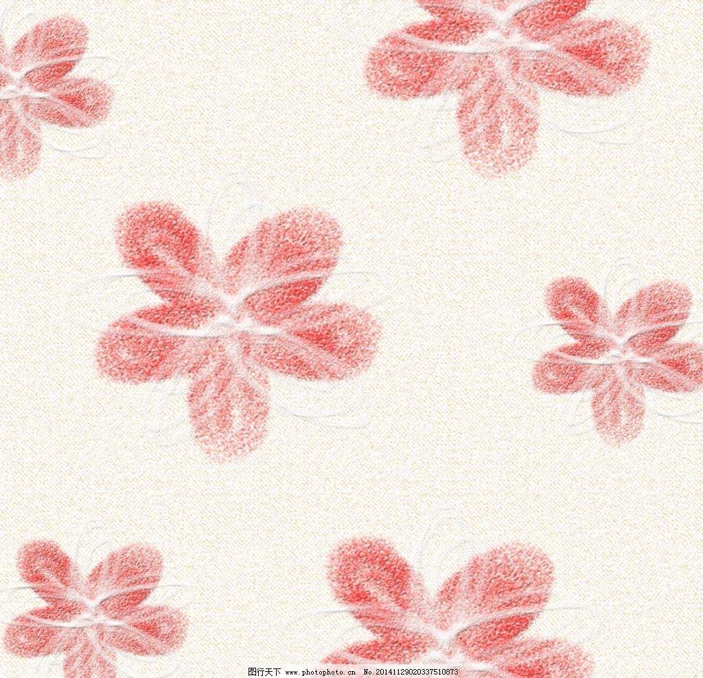 手绘粉色五瓣花背景图片