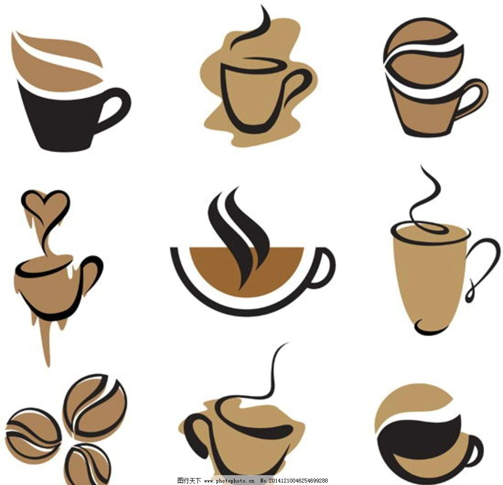 咖啡 咖啡杯 咖啡设计 咖啡标签 咖啡图标 手绘咖啡 coffee 餐饮美食