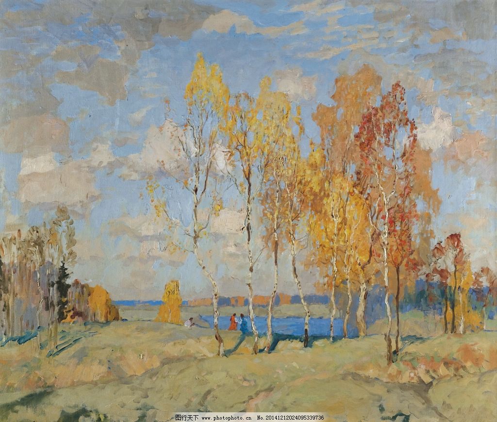 秋季风景画图片