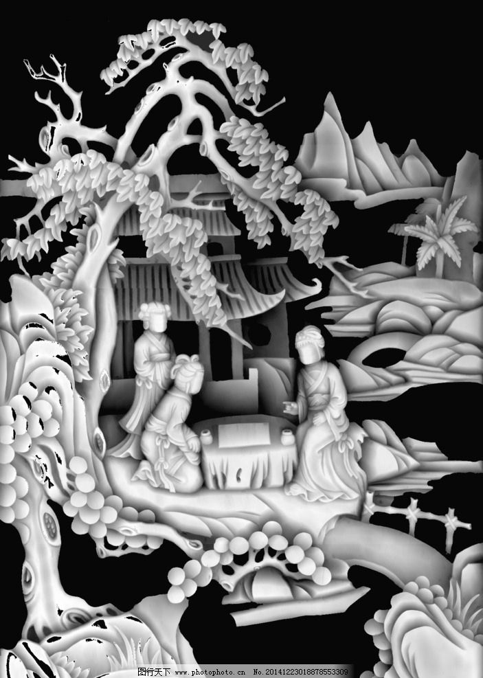 灰度 屏风 浮雕图 精雕 雕花 雕刻 实木雕花 设计 传统 艺术 花 欧式