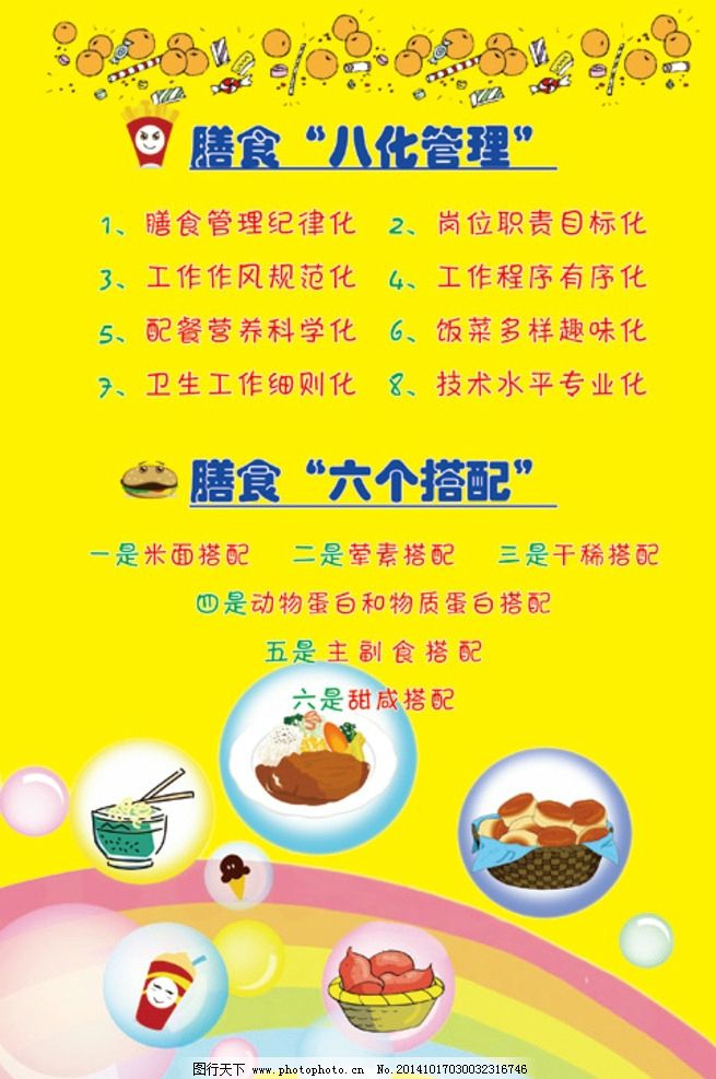 幼儿园食堂宣传文案图片